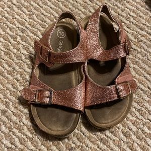 Cat & Jack sparkle sandals.  EUC.